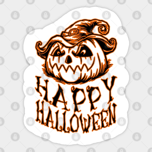 Happy Halloween Pumpkin Sticker by mansour